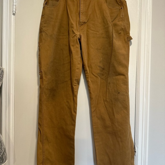 Bundle 2 Pair Dickie Work Pants. Dark chocolate brown 38x34. Duck brown 38x32. - Picture 9 of 14